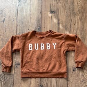 Bubby Kids' Rust Crew Pullover Sweatshirt